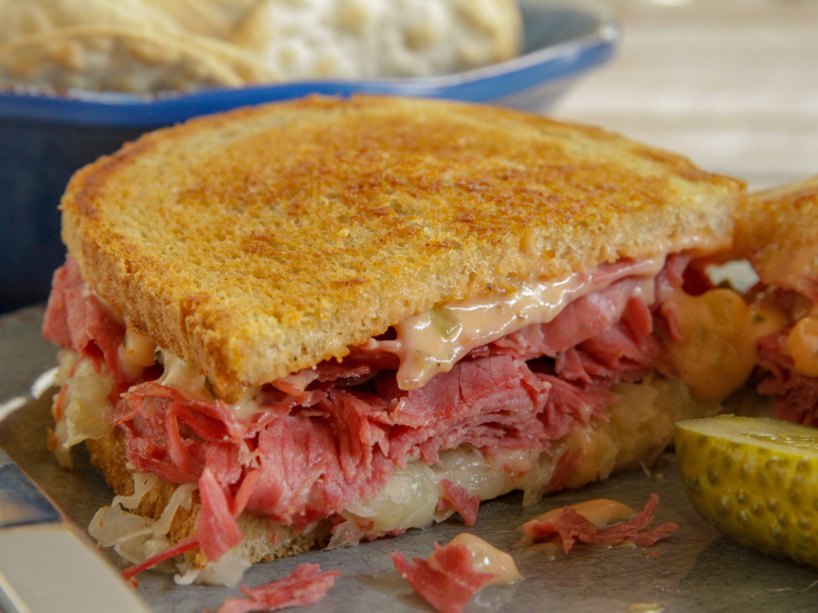 Corn Beef Reuben w/ French Fries Tamber #39 s Restaurant Corn Beef Reuben w/ French Fries Tamber #39 s Restaurant